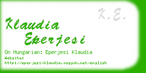 klaudia eperjesi business card